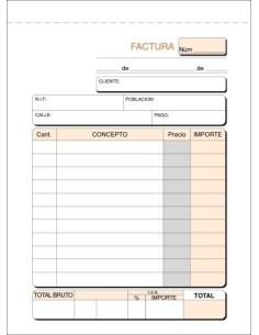 TALONARIO FACTURAS 8º NATURAL LOAN